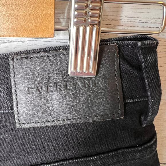 Everlane Jeans Womens Size 29 Long Black The Way High Organic Cotton Raw Hem - Picture 12 of 16